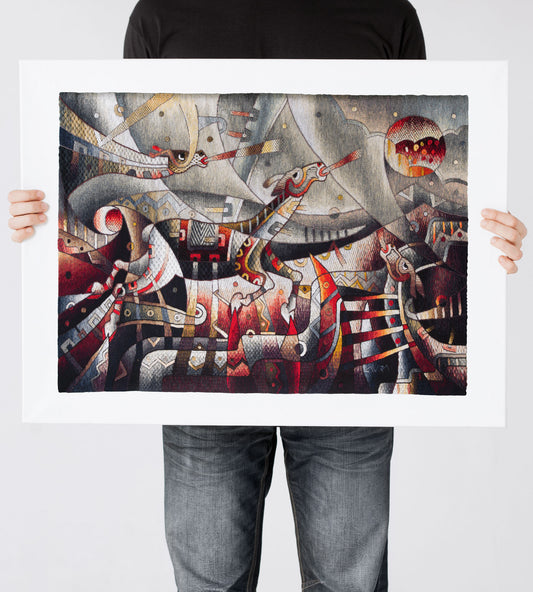 Llamas in the Sun Festival - Print
